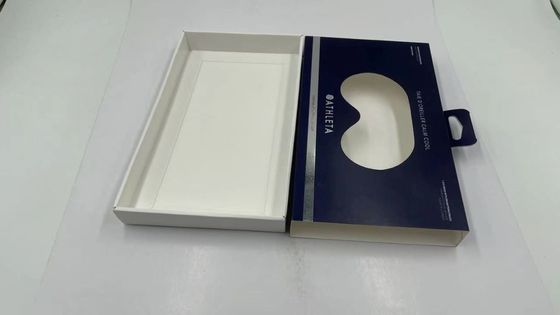 Custom Logo UV Sliding Packaging Paper Drawer Eye Mask Gift Box With Handle Luxury