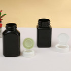 120cc 150cc 200cc 250cc Vitamin Pill Bottle Black Square Shape PET Bottle