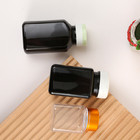 120cc 150cc 200cc 250cc Vitamin Pill Bottle Black Square Shape PET Bottle