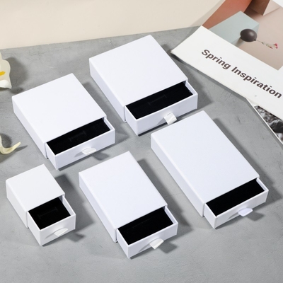 Matt Lamination Jewelry Packaging Box Paper Necklace Bracelet Ring Earring