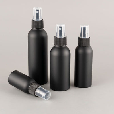 Customized Colors Aluminum Body PP Sprayer 30ml 50ml 100ml 120ml 150ml Black Matte Perfume Bottle with White Mist Spray Cap
