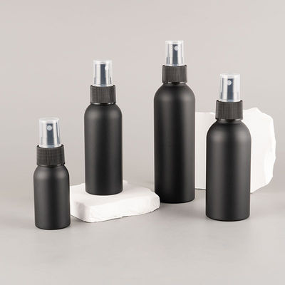 Customized Colors Aluminum Body PP Sprayer 30ml 50ml 100ml 120ml 150ml Black Matte Perfume Bottle with White Mist Spray Cap
