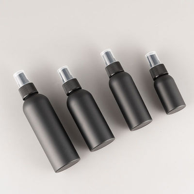 Customized Colors Aluminum Body PP Sprayer 30ml 50ml 100ml 120ml 150ml Black Matte Perfume Bottle with White Mist Spray Cap