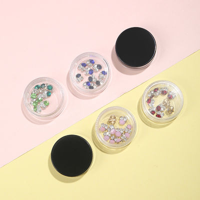 Acrylic 5g 10g 15g 20g 30g Clear Loose Powder Jar Container with Black Lid Customized Colors Eco Friendly Industrial Cosmetic