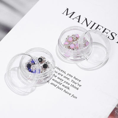 Collar Material AS Custom Empty Acrylic Powder Containers Clear Loose Body Powder Containers Bulk Acrylic Jars With Lids