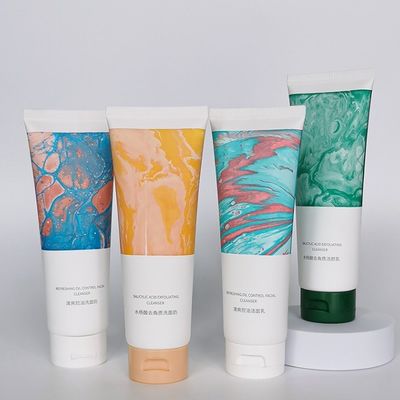 100ml Green Squeeze Tube Offset Printing Cosmetic Container with Screw Flip TOP Recycled Bioplastic Tube