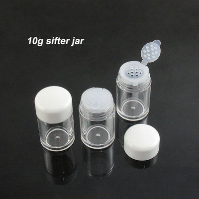 5ml 5 Grams 10 ml 10grams Clear Loose Powder Jar and Pot with Sifter Black White Cap Samples Process 2-3 days Free Sample