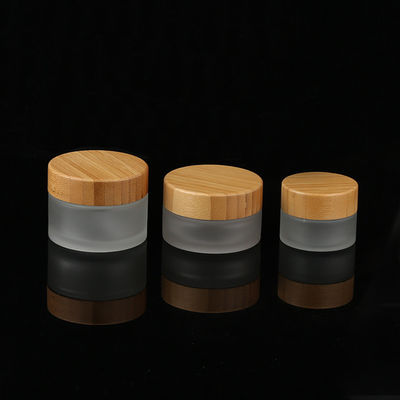 Customized Colors Skin Care Glass Bottle Jar Packaging Bamboo Products 5g15g 20g 30g 50ml 100ml 150ml 200ml 4oz 8oz