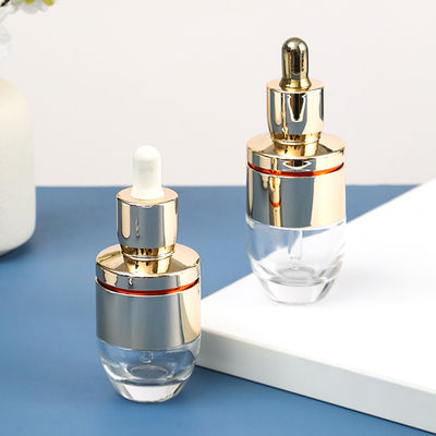 Senior PAK Unique Design Customize Label Printing Empty Glass CBD Serume Oil Dropper Bottle with Silver or Gold Top