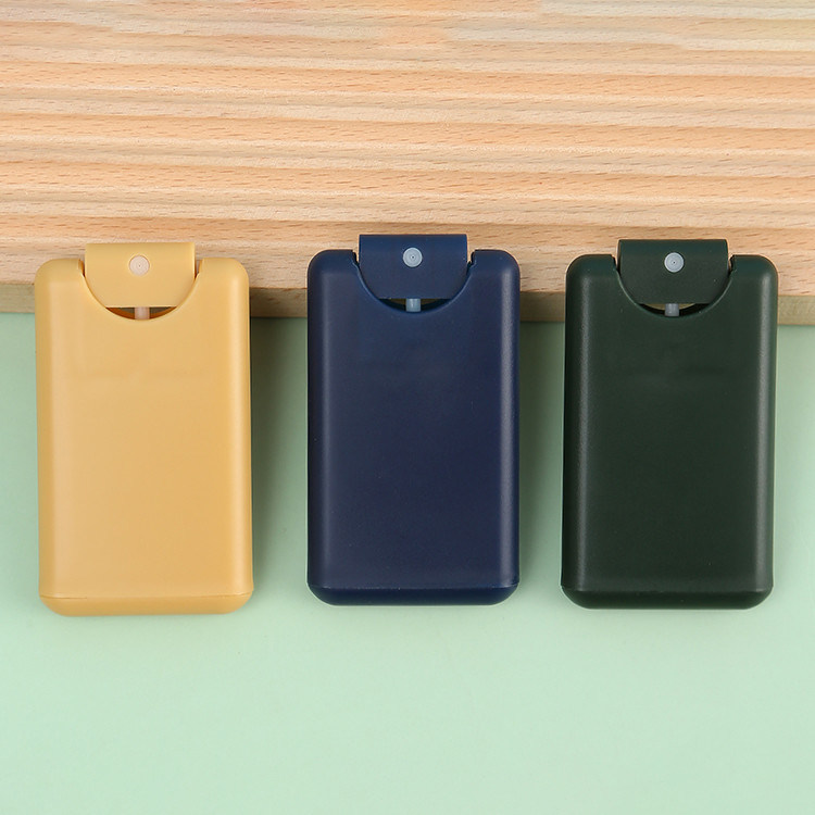 PP Plastic Pocket Sized 20ml White Green White Blue Yellow Empty Credit Card Perfume Bottle for Industrial Cosmetic