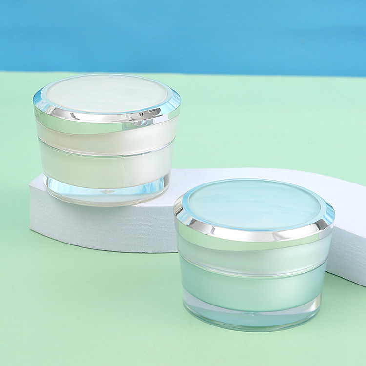 Acrylic Double Wall Nail Gel Jar for Customized Colors Makeup Plastic Cream Jar and Face Hand Hair Skin Care Body Scrub